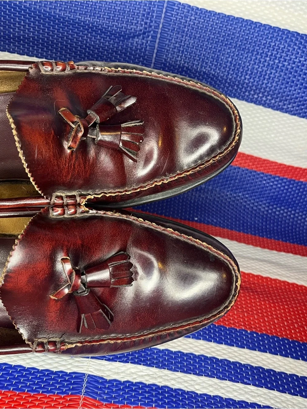 G. H. Bass Weejuns Jackie Tassel Kiltie Loafer Size 11 D Burgundy Dress Shoes - Picture 5 of 15